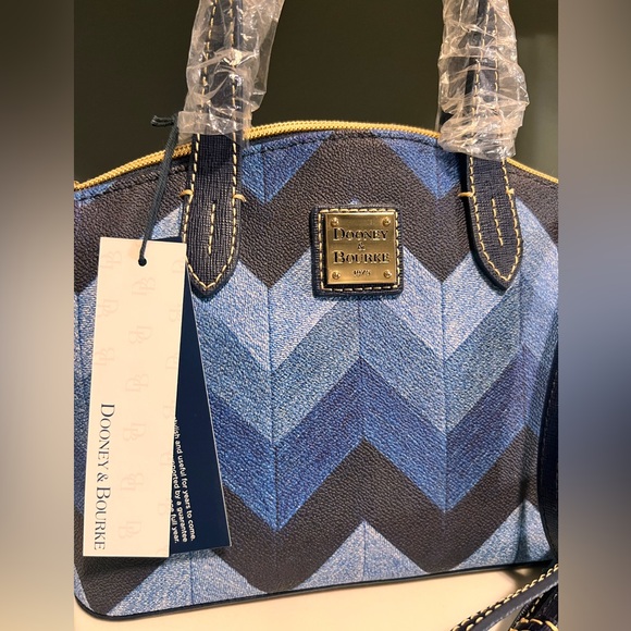 Dooney & Bourke Denim Chevron Ruby Bag - NWT - Picture 8 of 9